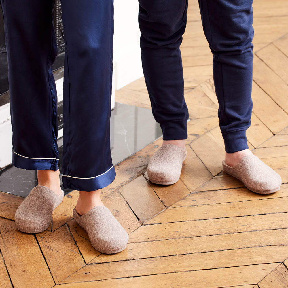 Chaussons mules - La taupe