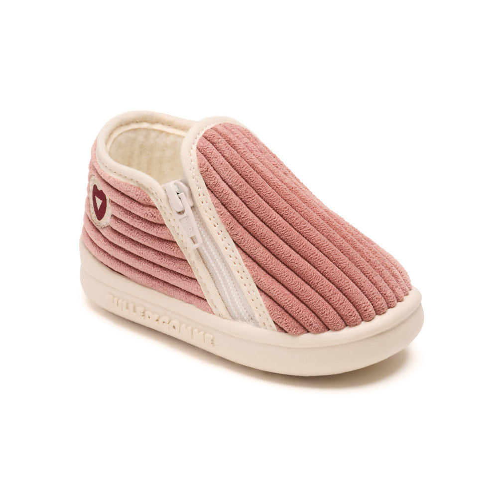 Chaussons - La côtelée rose (Junior)